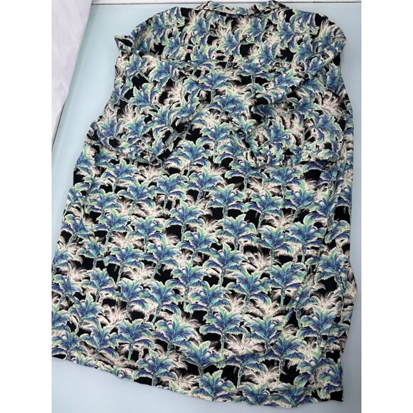 Vintage Tori Richard Uniforms Men Hawaiian Shirt Palm Trees Button Up Large L - Picture 5 of 6